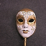 Venezianische Stab-Masken Volto  