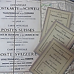 Postkarten der Schweiz 4 teilig 1909